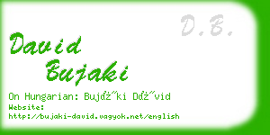 david bujaki business card